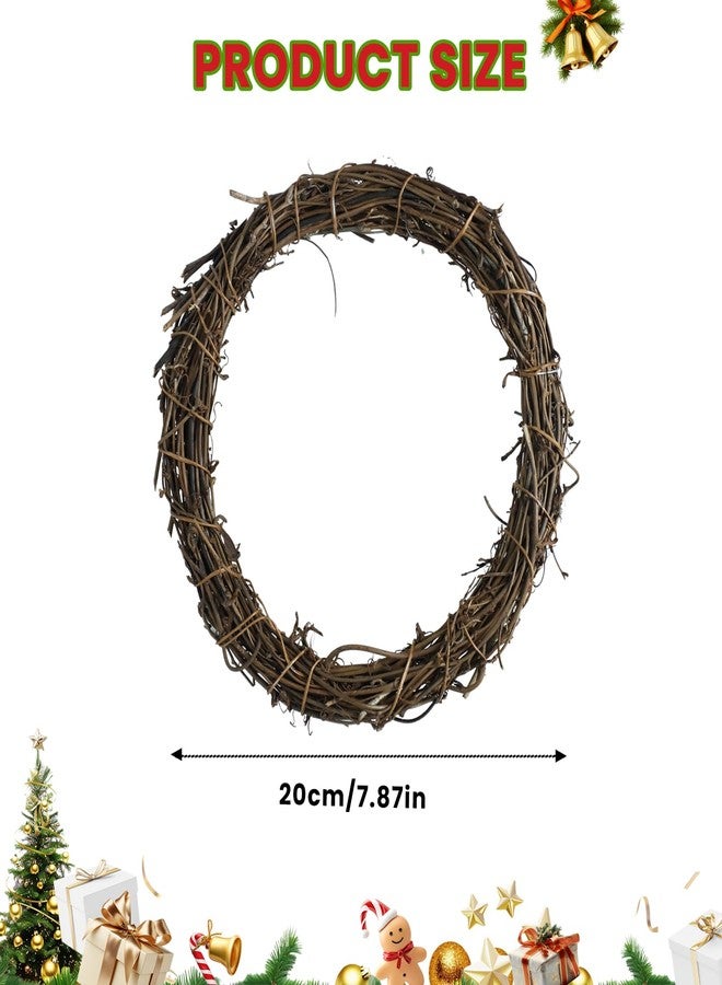 Gabrella 4 Pcs 8 Inch Natural Grapevine Wreaths, Hand-Woven Vine Branch Wreath, Rattan Wreath for DIY Crafts, Christmas Decorations, Home & Event Styling Party Wedding Decor - Image 2